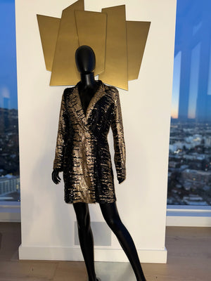Medium! Sequins Black and Gold Blazer