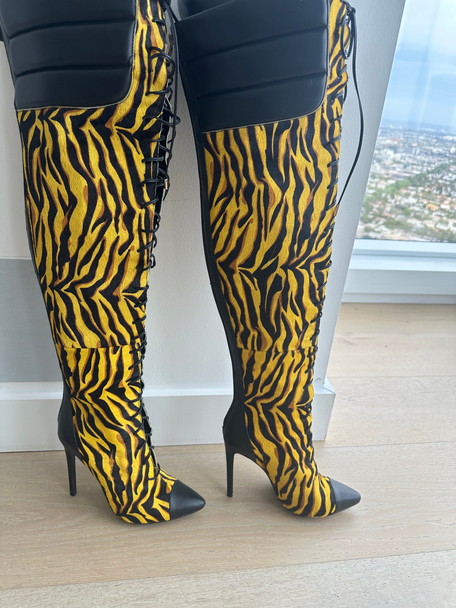 Yellow Zebra Boots