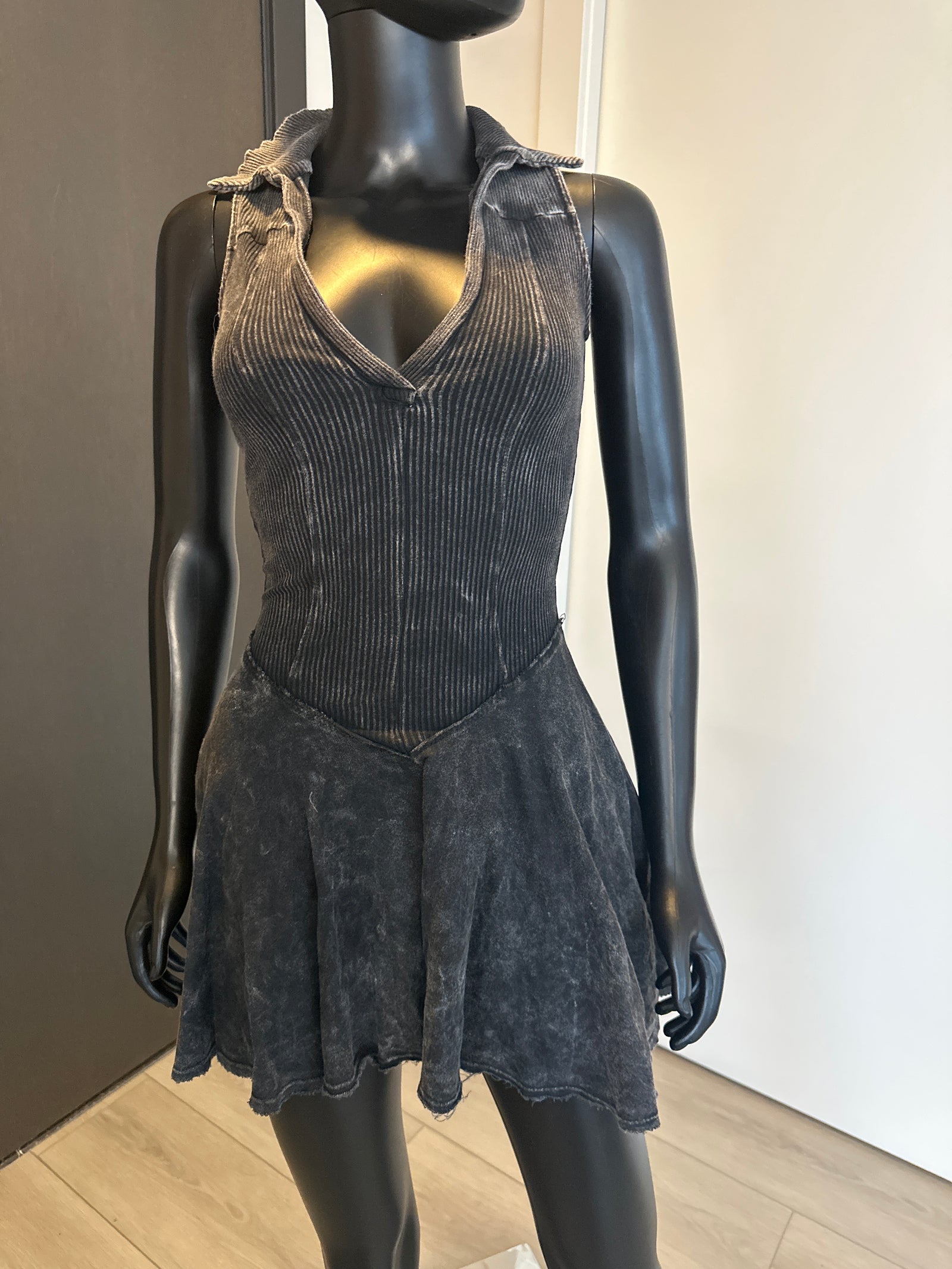 S/M One Piece! Black Shorts Dress!