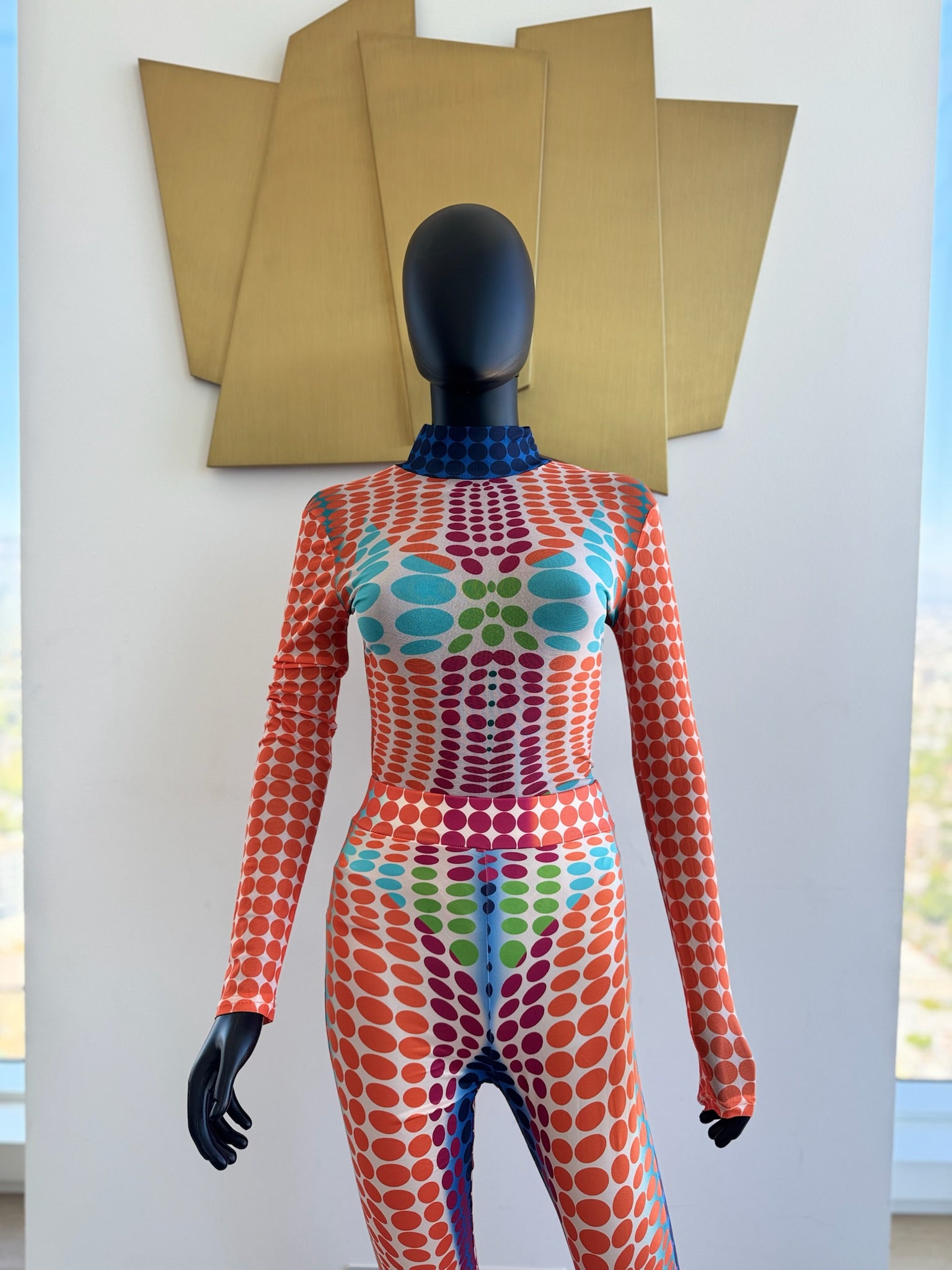 2 Piece Multi-Color Pant Set Small