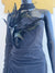 Black Dress with Flowers Across Chest Medium