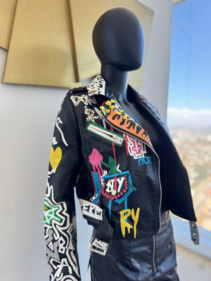 Black Multi-Color Jacket! New! Small