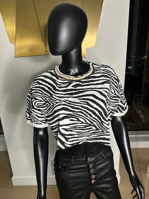 NEW! Zebra Crop Shirt! One Size fits all!