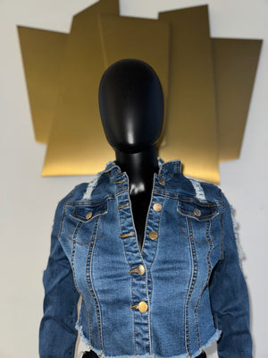 Crop Jean Jacket! Small