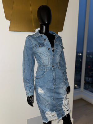 Jean Dress! Fits to Body! Medium