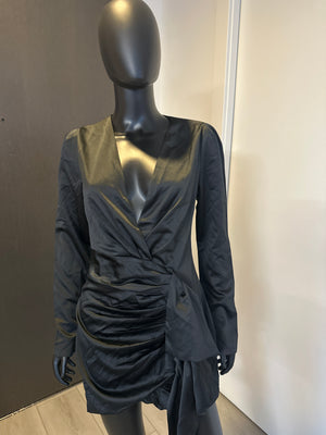 Medium! Satin Black Dress!