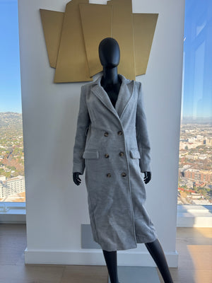Grey Long Trench! Small