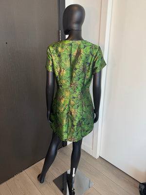 Beautiful Emerald Floral Dress Medium