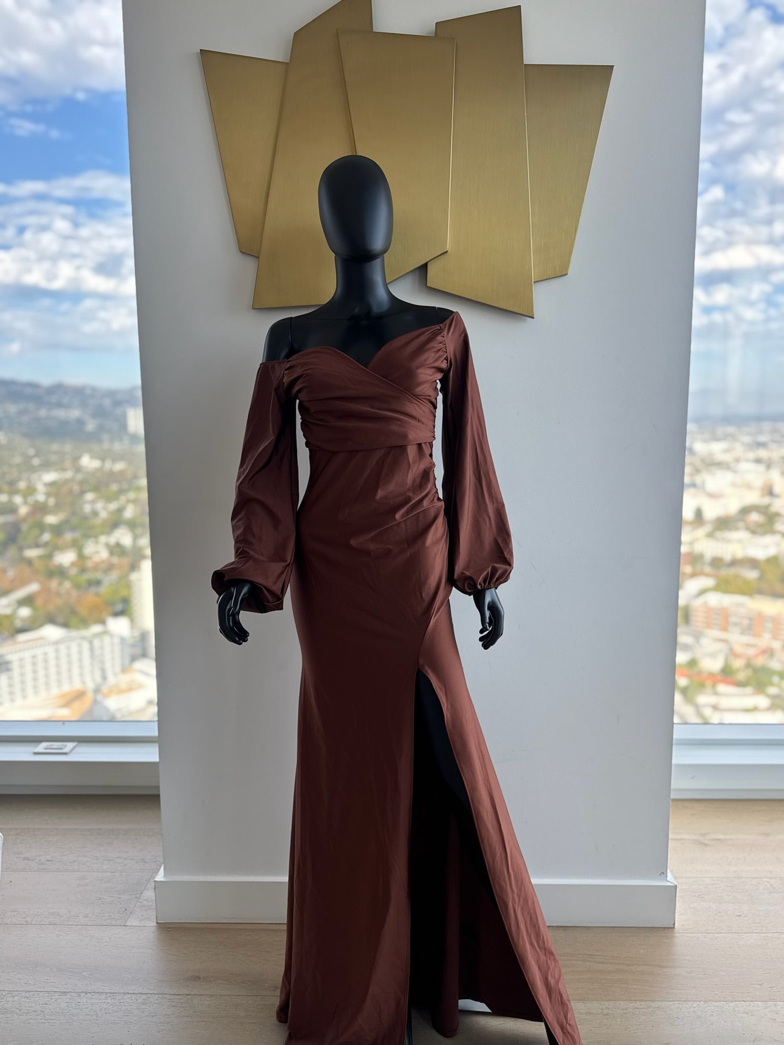 Brown Fitted Gown! New