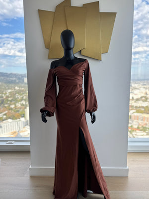 Brown Fitted Gown! New