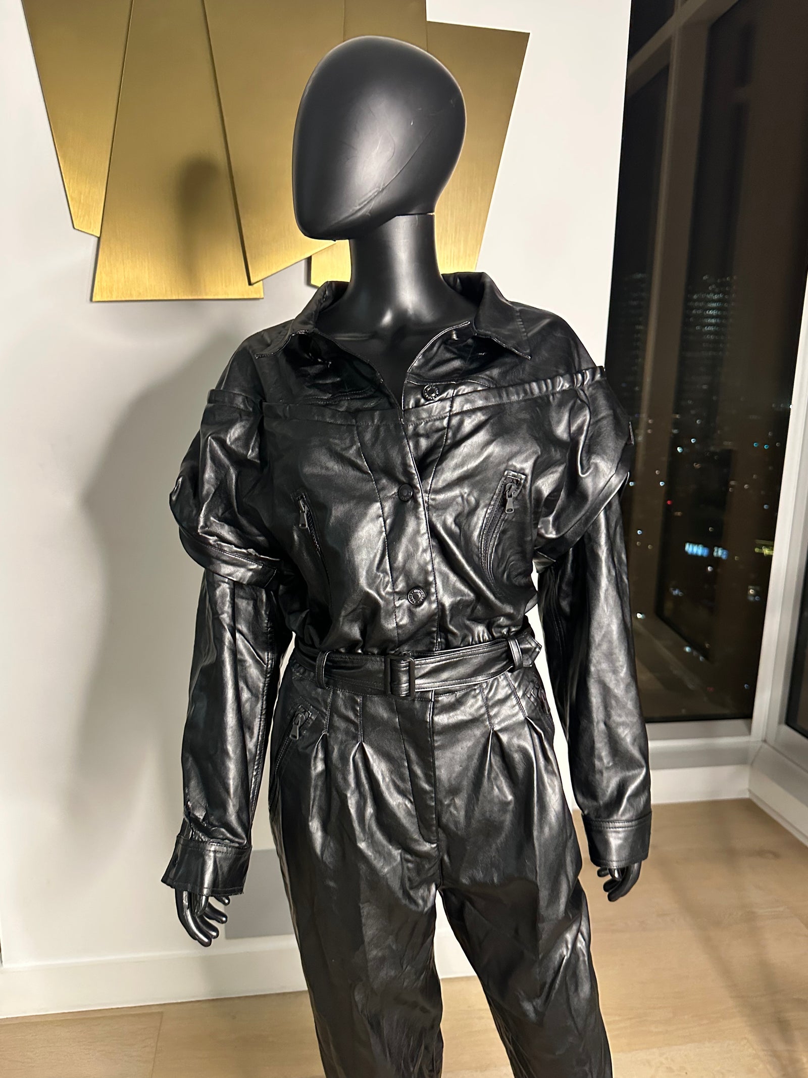Pleather Jumpsuit! Small