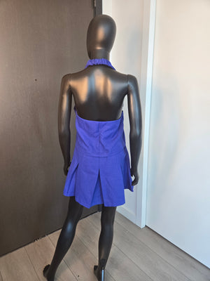 BLUE HALTER DRESS MEDIUM