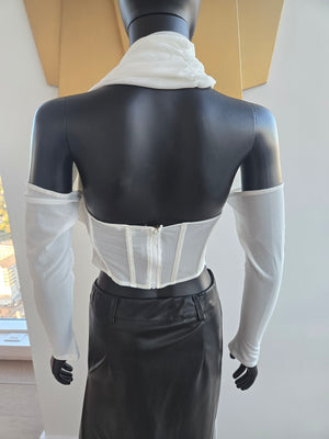 NEW!!!White Corset Top Only Medium