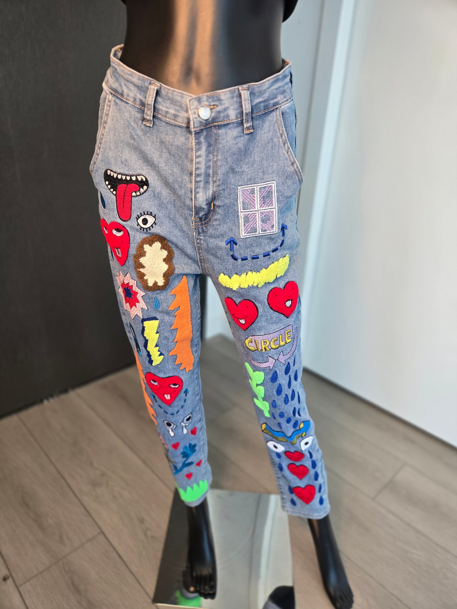 Graffiti Jeans only, size Large