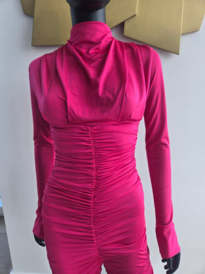 Pink Jumpsuit Long Sleeve Medium