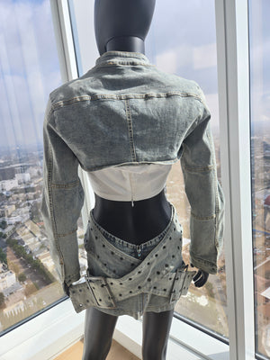 Two Piece Denim Outfit, Size Medium, New