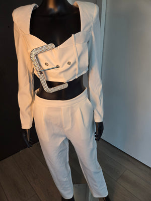 Pant Set, Cream, size Medium