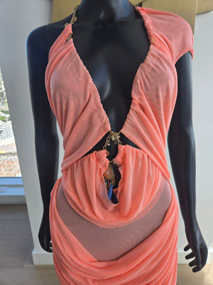 NEW! Dress/Cover Up Coral Medium
