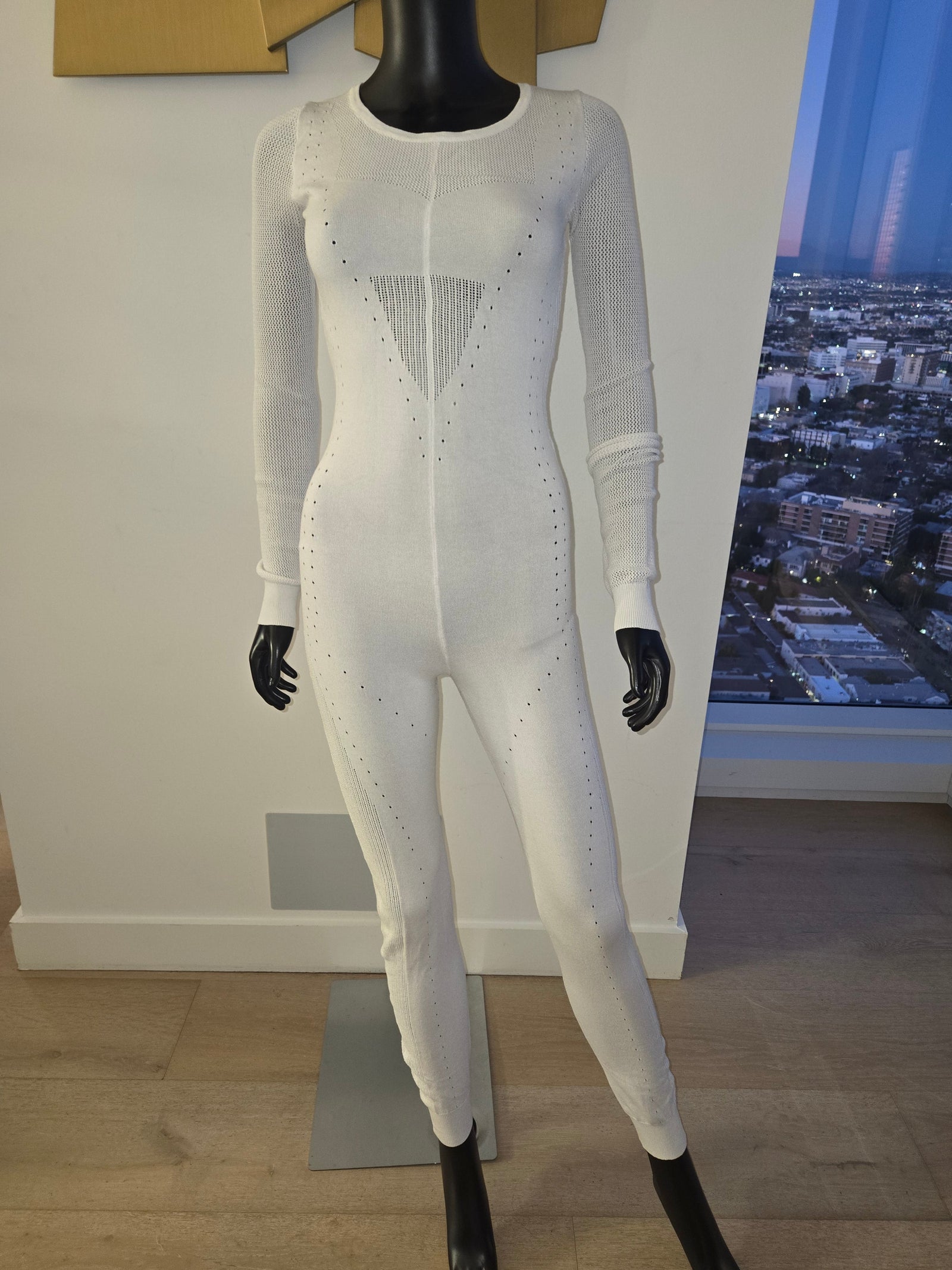White Long Sleeve Jumpsuit