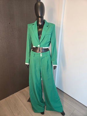 NEW GREEN PANT SET MEDIUM