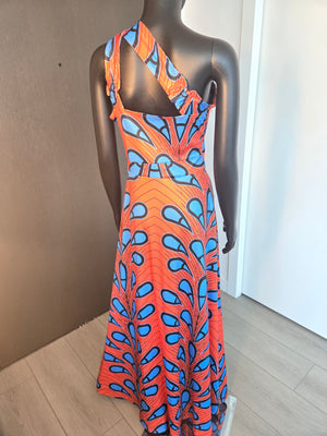 Beautiful, Orange & BlueDress Medium