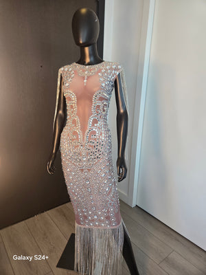 NEW!!! Silver Gown Medium