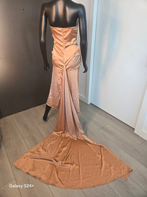 CUTE!!! BEIGE EVENING DRESS MEDIUM