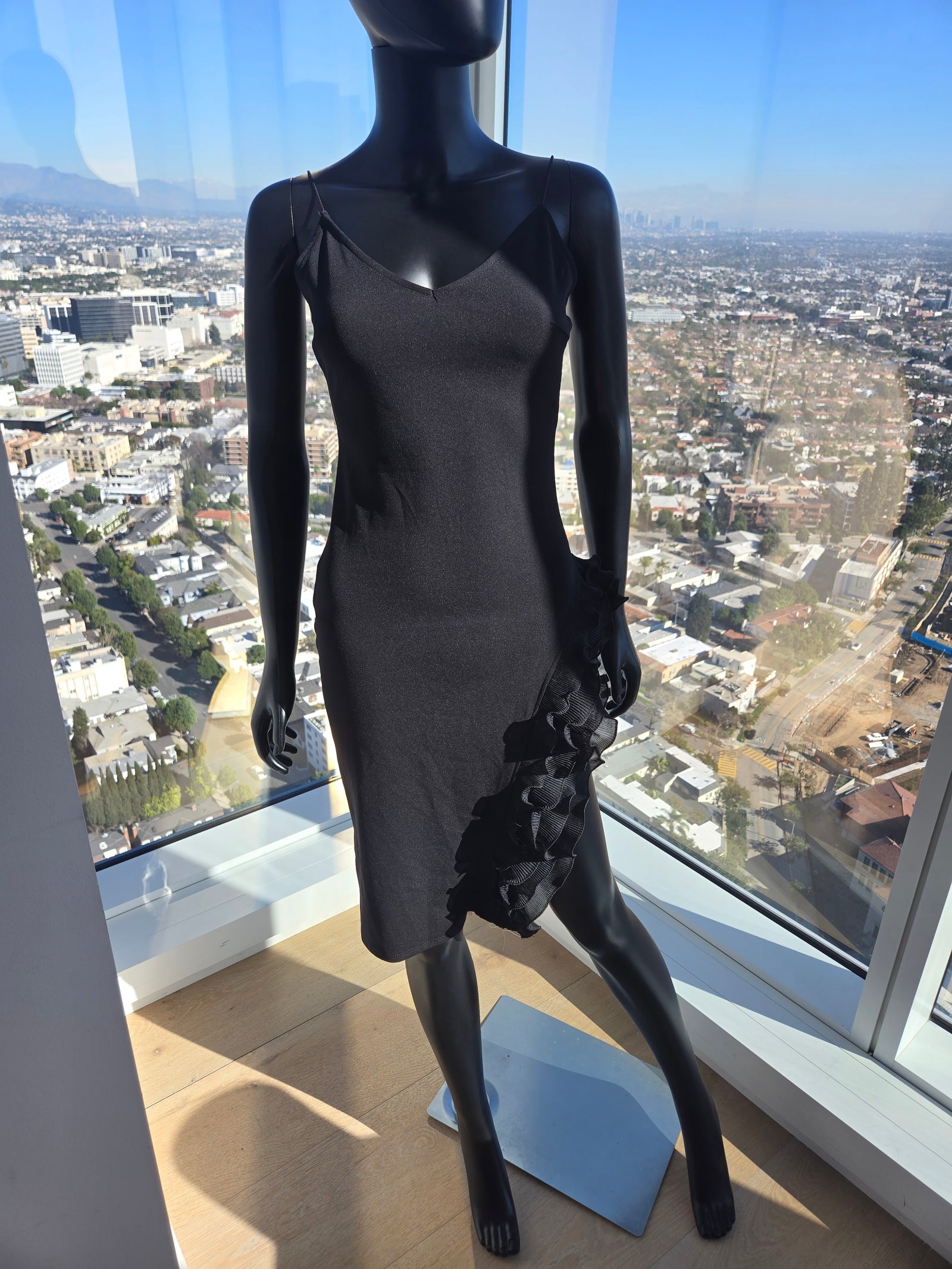 Black Strapped Dress, Size Small