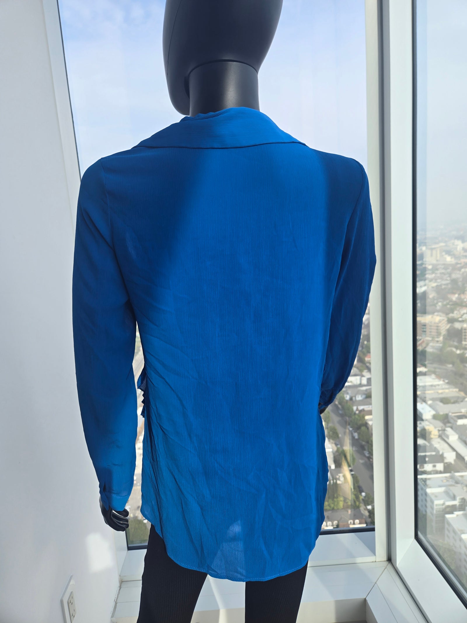 Classy Blue Blouse, Size Medium