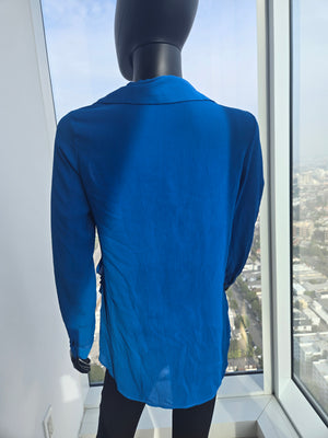 Classy Blue Blouse, Size Medium