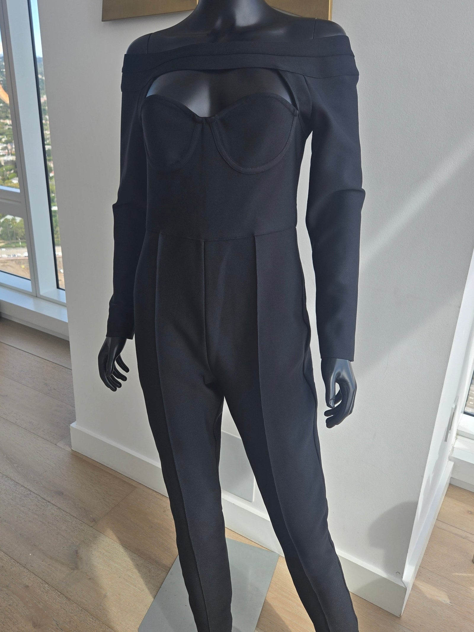NEW! Black Long Sleeve Jumpsuit Medium