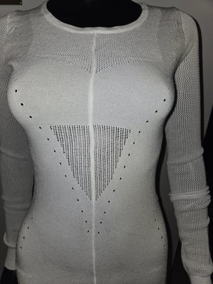 White Long Sleeve Jumpsuit