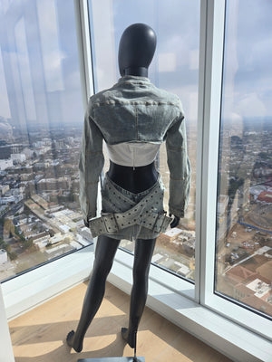 Two Piece Denim Outfit, Size Medium, New