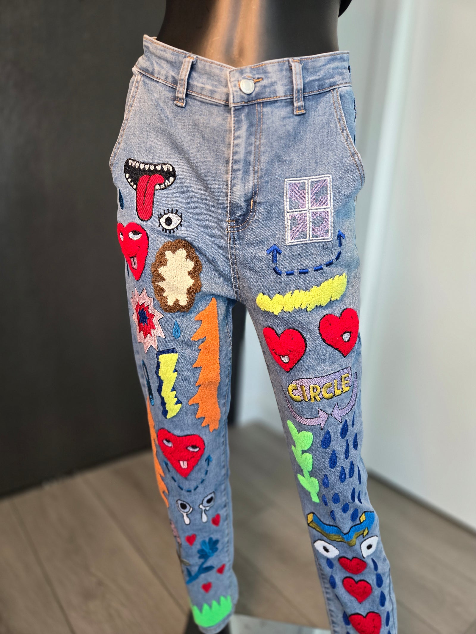 Graffiti Jeans only, size Large