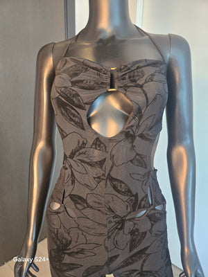 BEAUTIFUL BLACK JUMPSUIT BELL BOTTOM MEDIUM