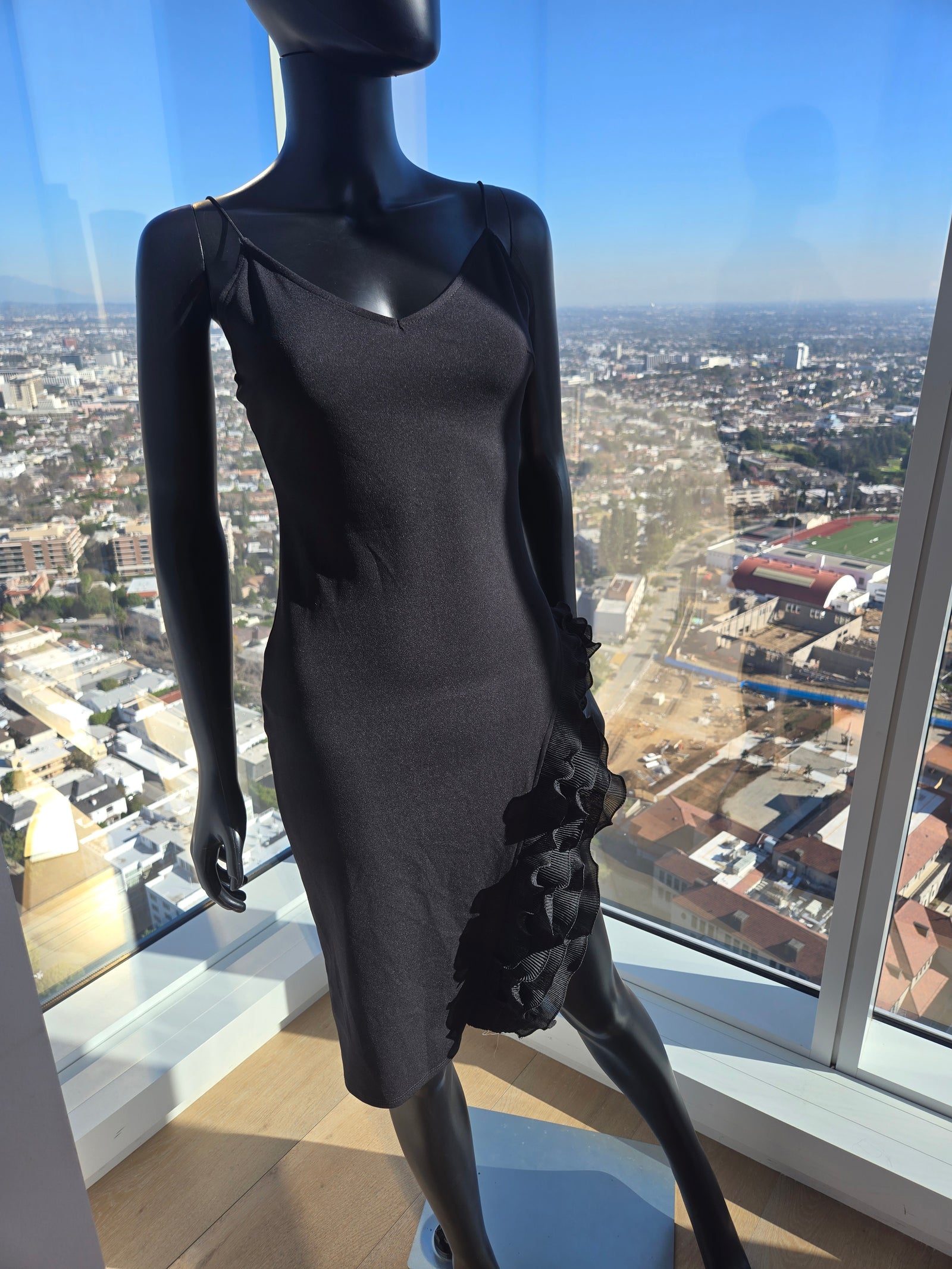 Black Strapped Dress, Size Small