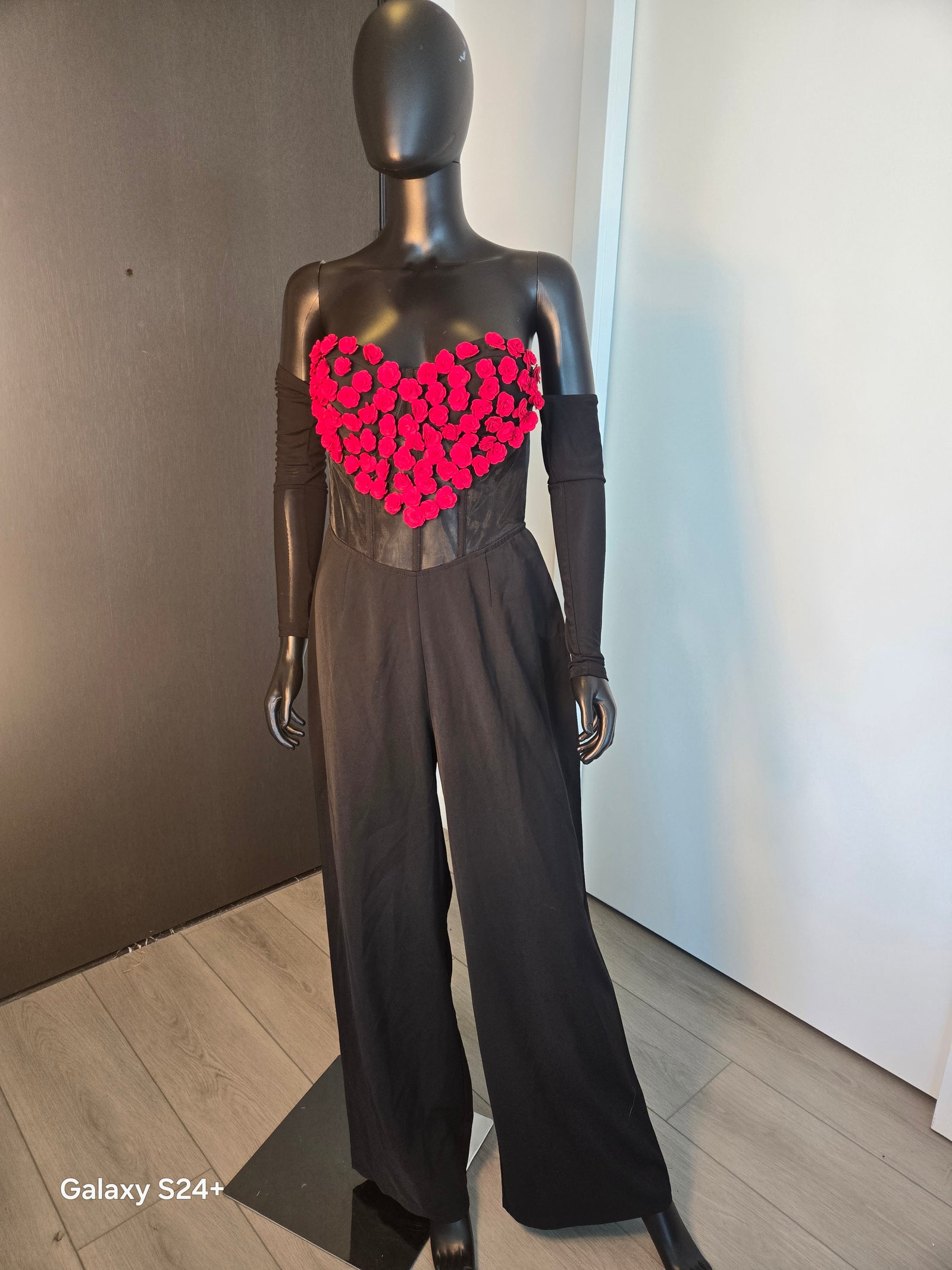 Cute!!! Heart Corset Jumpsuit Medium