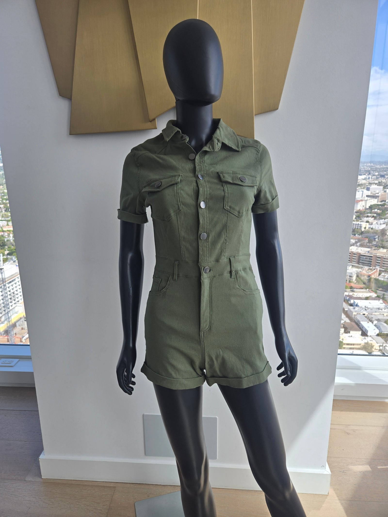 Romper Green Medium