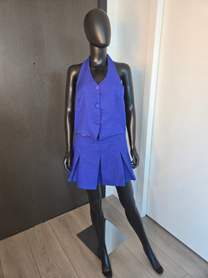 BLUE HALTER DRESS MEDIUM