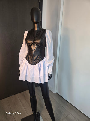 Cute!!! Black & White Dress Medium
