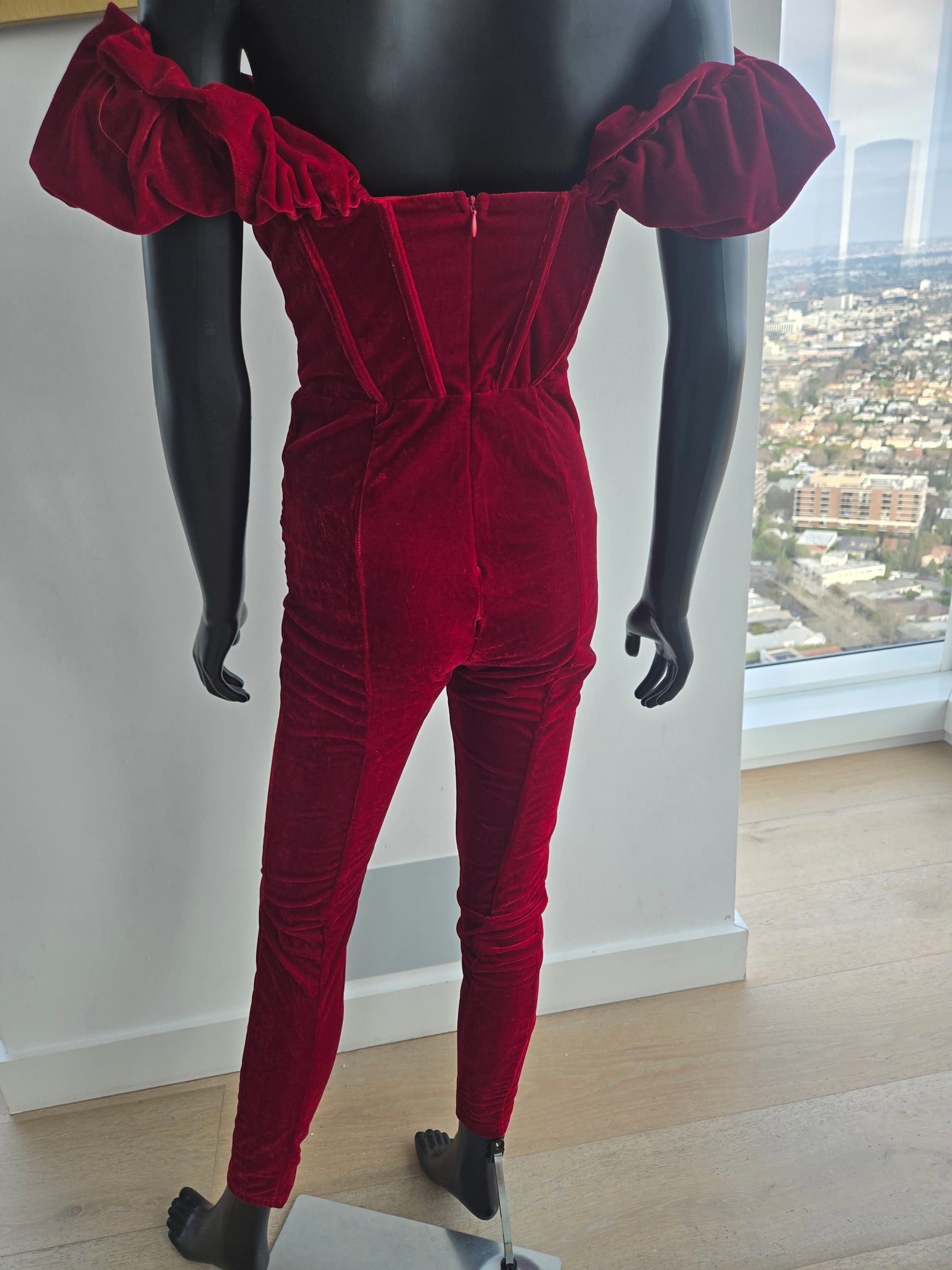 Burgundy Jumpsuit, Size Medium