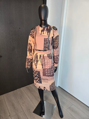 Skirt Set, Long Sleeve Printed, size Small