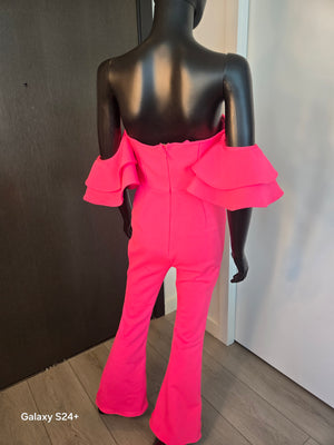 Hot Pink Jumpsuit Medium