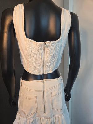 NEW!!! CREAM SKIRT SET LARGE