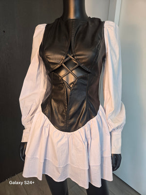 Cute!!! Black & White Dress Medium