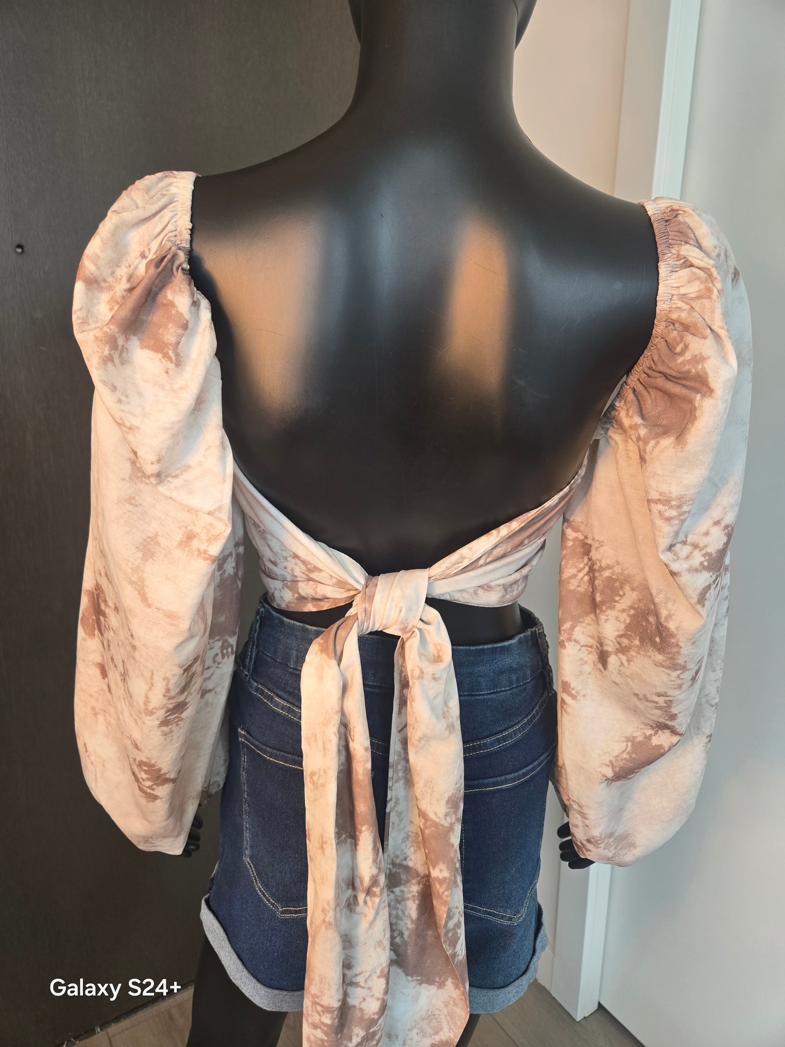 CUTE TOP, BEIGE & TAN, SMALL