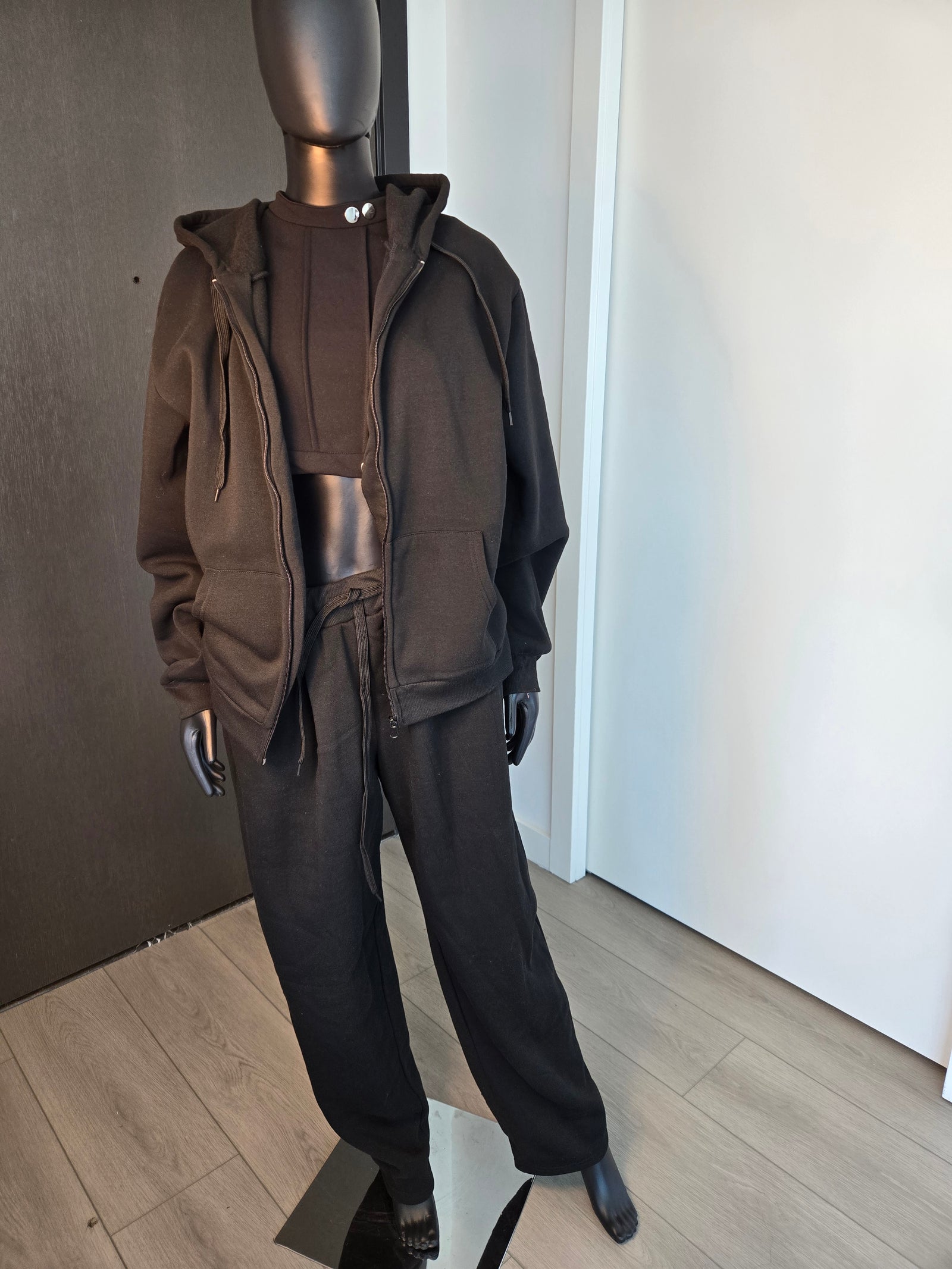 Fleece Jogger, Black, size 1XL