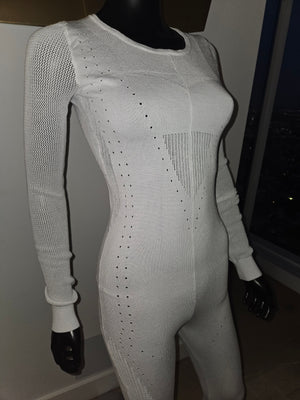 White Long Sleeve Jumpsuit