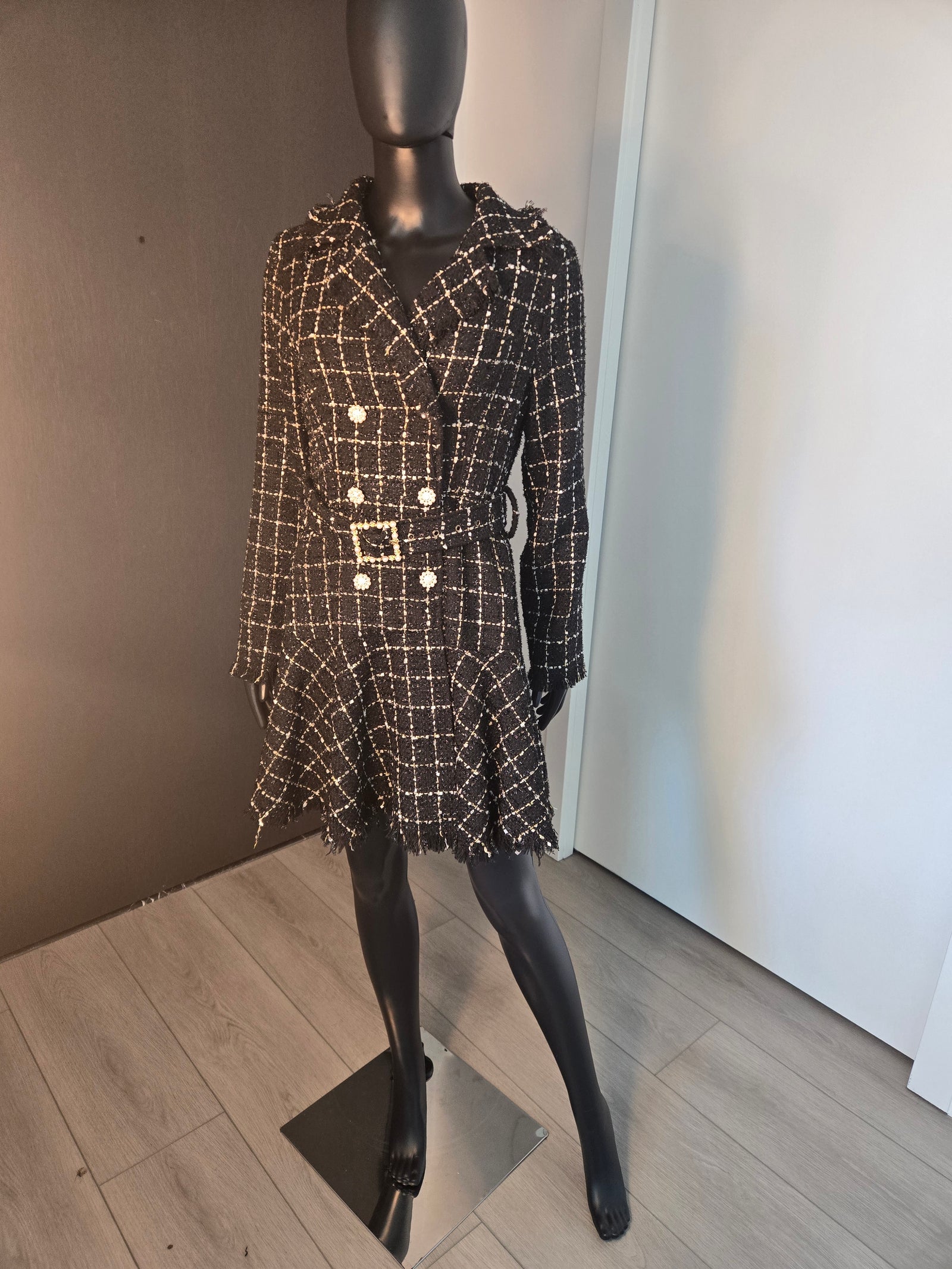 Black Dress w/ Embellished Buttons size Medium