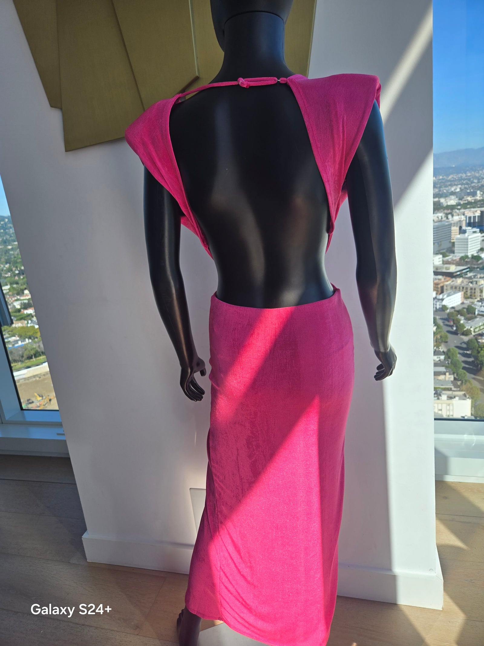 Pink Dress, Back Out, Size Medium